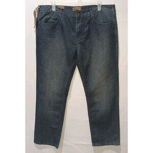 NWT Blue Pronto Uomo Men's Denim Jeans 42x30 Straight Cut Dark Wash